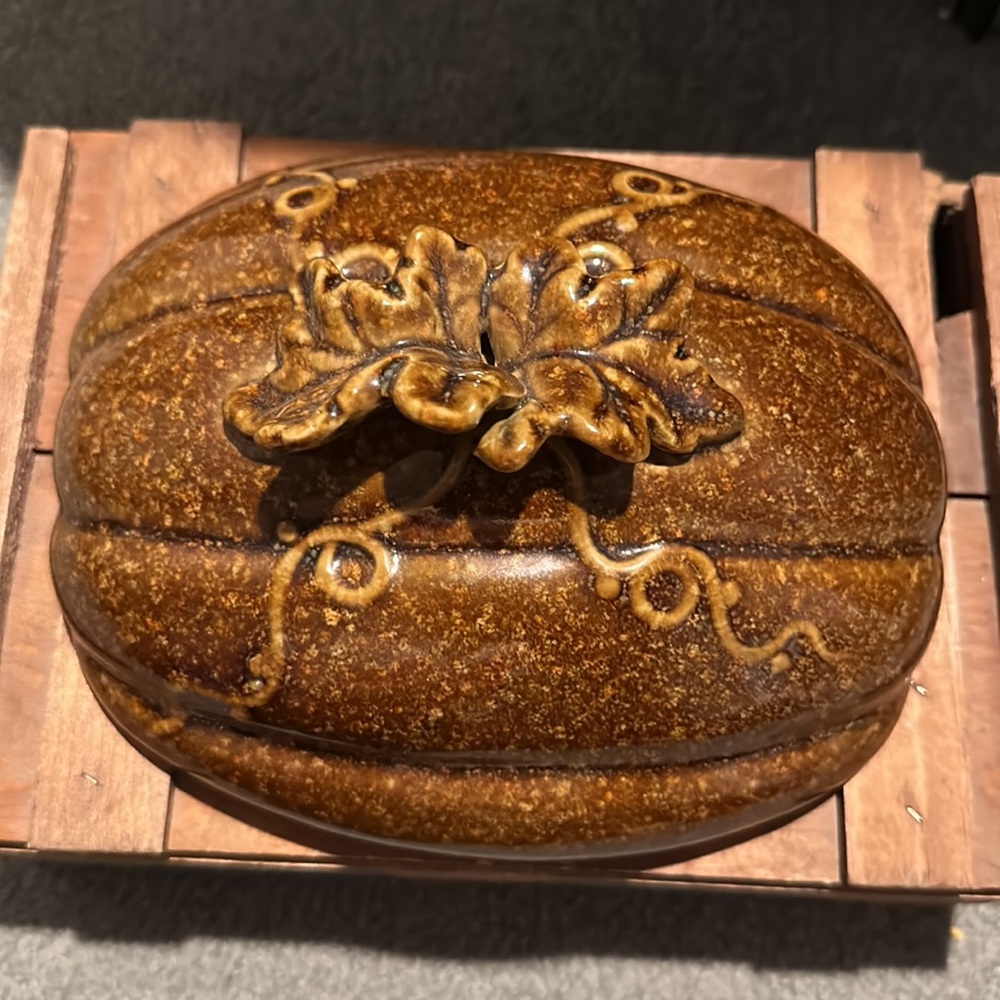 Ceramic Pumpkin Server - Picture 6 of 12